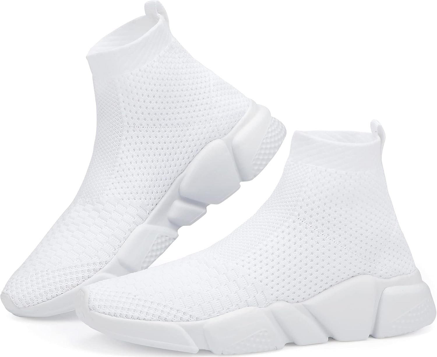 Walking Shoes for Men’s Lightweight High Top Sneakers Breathable Knit Athletic Running Shoes Gym Sports Shoes