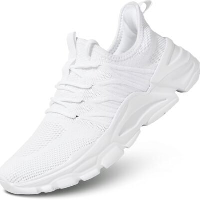 Men’s Slip  Walking Shoes  Breathable Lightweight Sneakers Athletic Tennis Running Shoes for Gym Travel Jogging