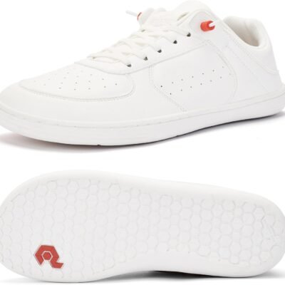 Pulltop Barefoot Wide Toe Box Shoes for Men - Minimalist Barefoot Dress Shoes Sneakers Zero Drop Slip on Walking Non Slip Shoes for Men