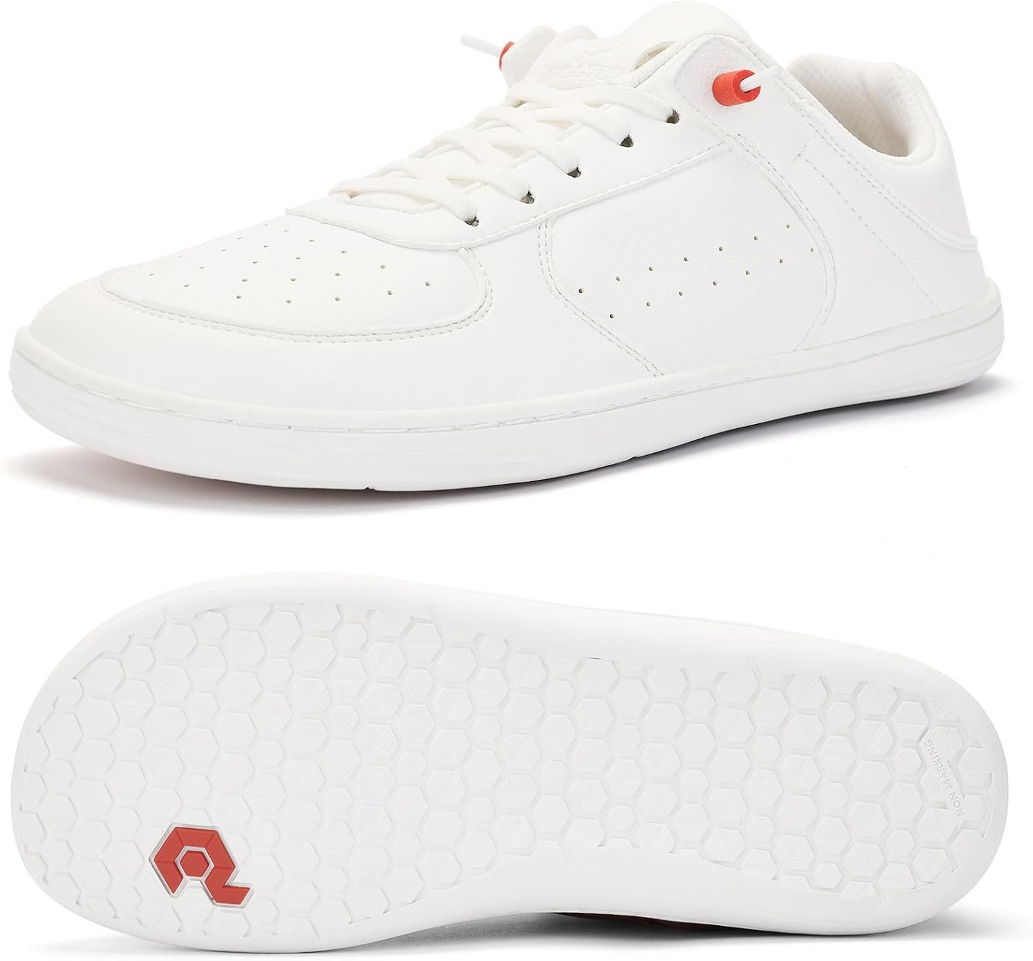 Pulltop Barefoot Wide Toe Box Shoes for Men - Minimalist Barefoot Dress Shoes Sneakers Zero Drop Slip on Walking Non Slip Shoes for Men