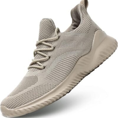 Men's Non Slip Running Shoes Ultra Light Breathable Casual Walking Shoes Fashion Sneakers Mesh Workout Sports Shoes