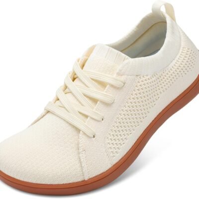 Mens Wide Toe Barefoot Shoes Minimalist Walking Shoes Zero Drop Mesh Workout Sneakers Breathable Casual Running Shoes