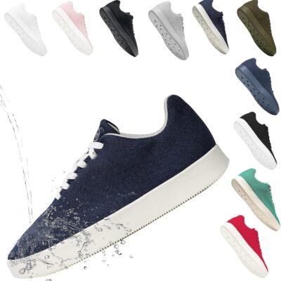 Fashion Sneakers,Lightweight Breathable Slip on Loafers,Training Shoes for Men Women, Comfortable Lace-up Unisex Mesh Flats Shoes, Casual Waterproof Walking Shoes, Low Top Shoes for Travel