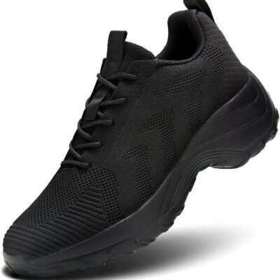 Womens Ladies Walking Shoes Arch Support Non Slip Work Lace up Sneakers Breathable Lightweight Comfort Wedge Platform Loafers