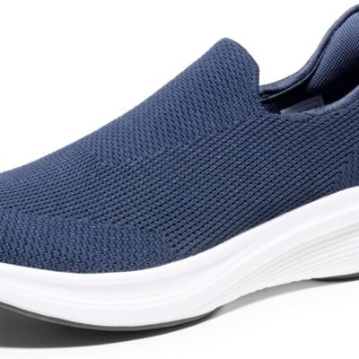 Men’s Hands Free Slip- Loafers Comfortable Walking Shoes Breathable Knit Casual Sneakers