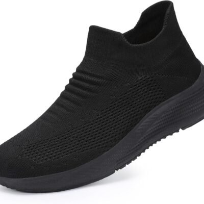 K Women Slip on Walking Shoes Comfort Lightweight Breathable Sock Shoe Non-Slip Mesh Casual Fashion Tennis Running Sneakers