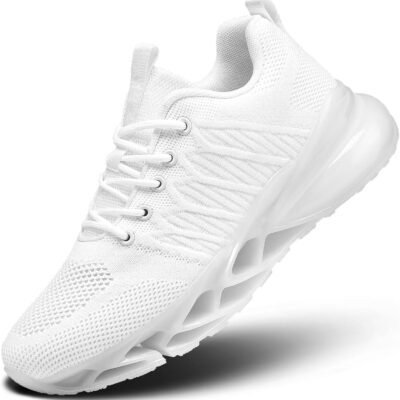 Mens Air Cushion Fashion Sneakers Breathable Blade Running Walking Shoes Comfortable Non Slip Work Sport Fitness Athletic Tennis Shoes