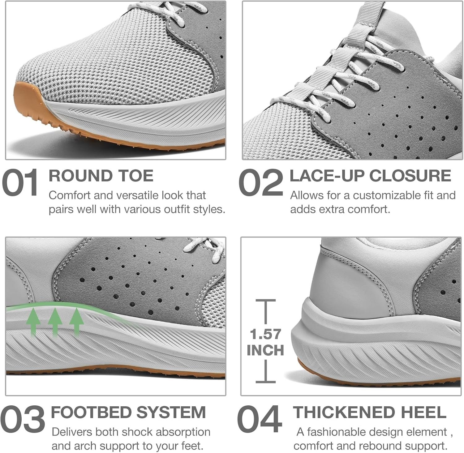 Men’s Slip Sneakers, Comfortable Casual Workout Shoes, Breathable Walking Shoes, Workout Shoes Lightweight Breathable Walking Shoes with Arch Support - Image 2