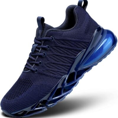 Mens Air Cushion Fashion Sneakers Breathable Blade Running Walking Shoes Comfortable Non Slip Work Sport Fitness Athletic Tennis Shoes